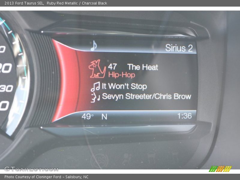 Ruby Red Metallic / Charcoal Black 2013 Ford Taurus SEL