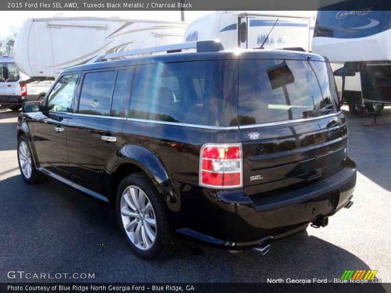 Tuxedo Black Metallic / Charcoal Black 2015 Ford Flex SEL AWD