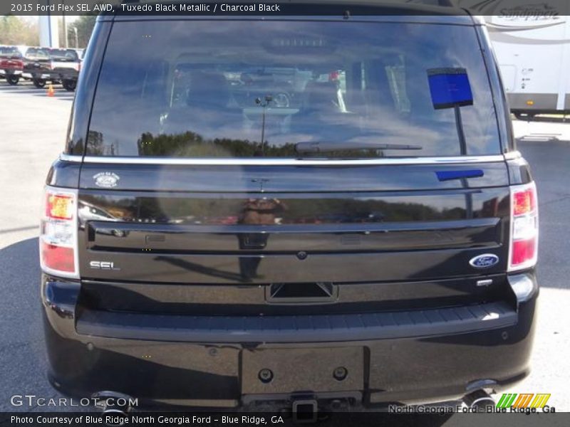 Tuxedo Black Metallic / Charcoal Black 2015 Ford Flex SEL AWD