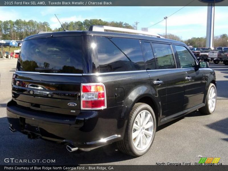 Tuxedo Black Metallic / Charcoal Black 2015 Ford Flex SEL AWD