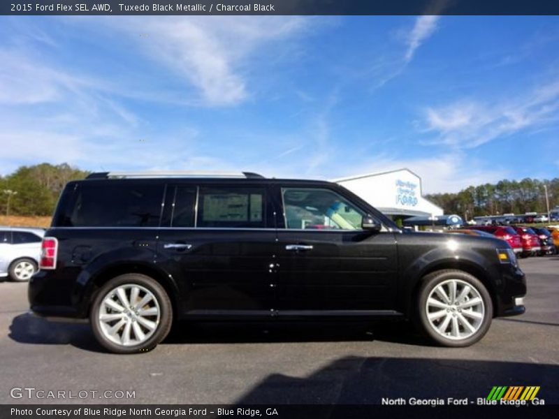 Tuxedo Black Metallic / Charcoal Black 2015 Ford Flex SEL AWD