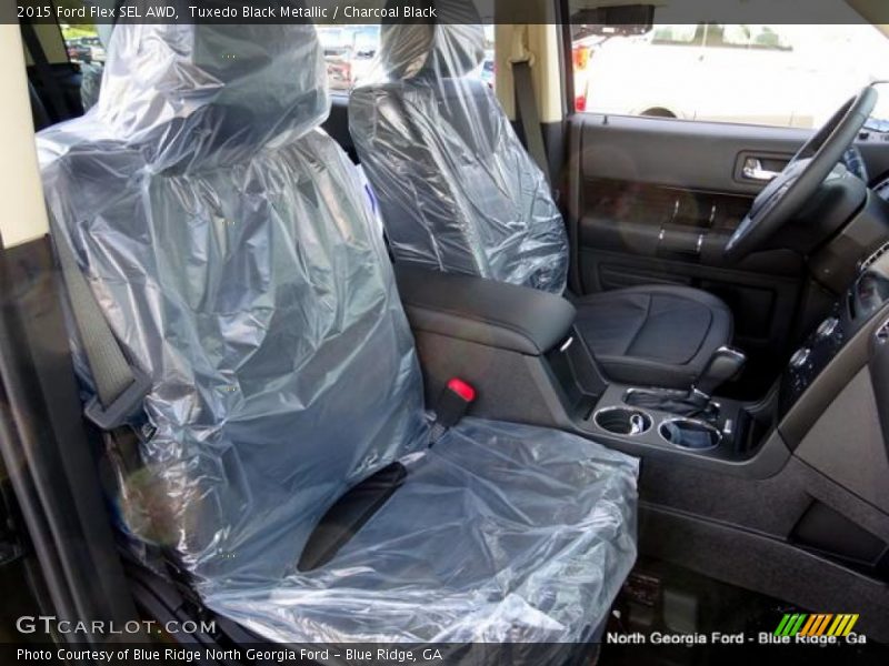 Tuxedo Black Metallic / Charcoal Black 2015 Ford Flex SEL AWD