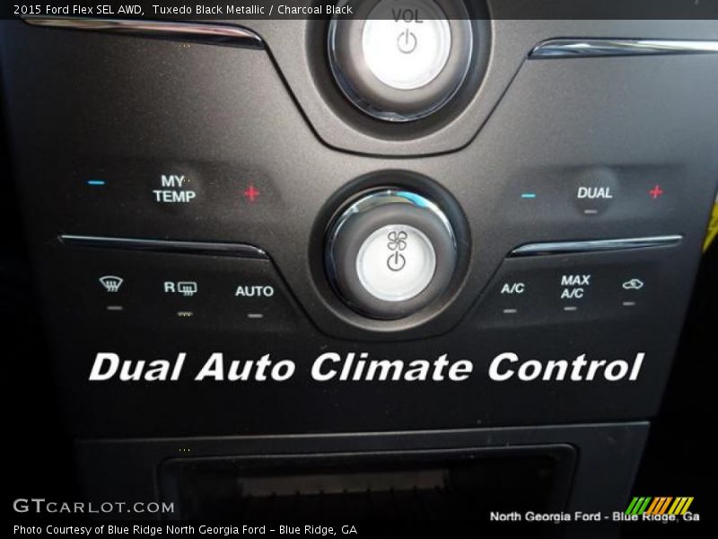 Tuxedo Black Metallic / Charcoal Black 2015 Ford Flex SEL AWD