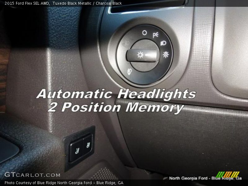 Tuxedo Black Metallic / Charcoal Black 2015 Ford Flex SEL AWD