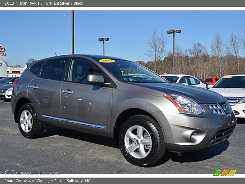 Brilliant Silver / Black 2013 Nissan Rogue S