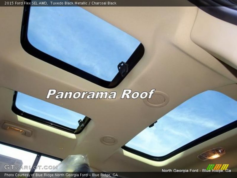 Tuxedo Black Metallic / Charcoal Black 2015 Ford Flex SEL AWD