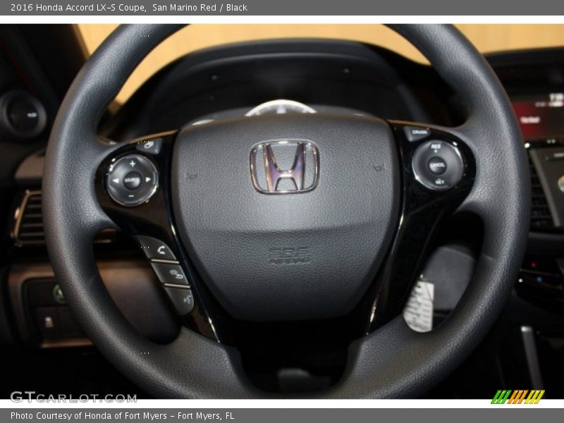 San Marino Red / Black 2016 Honda Accord LX-S Coupe