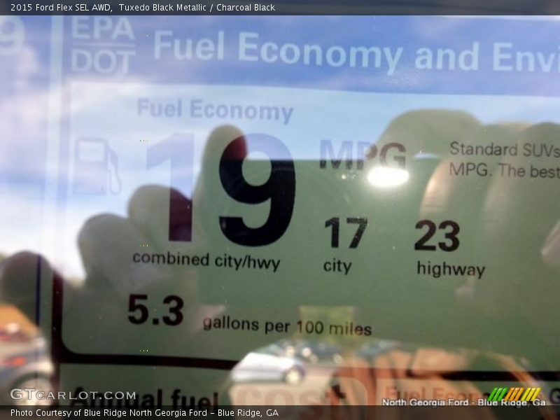 Tuxedo Black Metallic / Charcoal Black 2015 Ford Flex SEL AWD