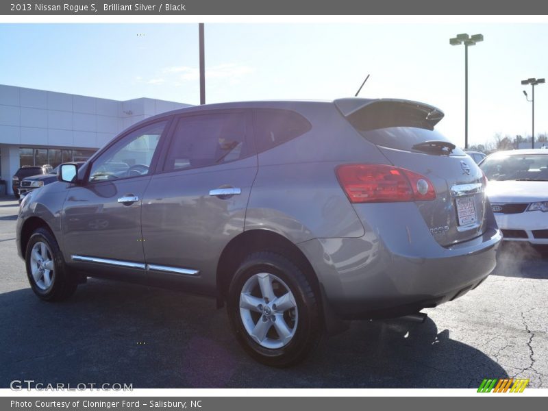 Brilliant Silver / Black 2013 Nissan Rogue S