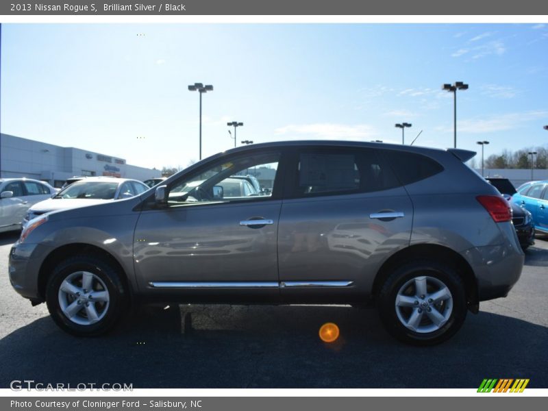Brilliant Silver / Black 2013 Nissan Rogue S
