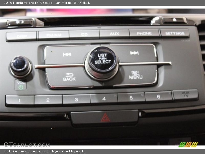 San Marino Red / Black 2016 Honda Accord LX-S Coupe