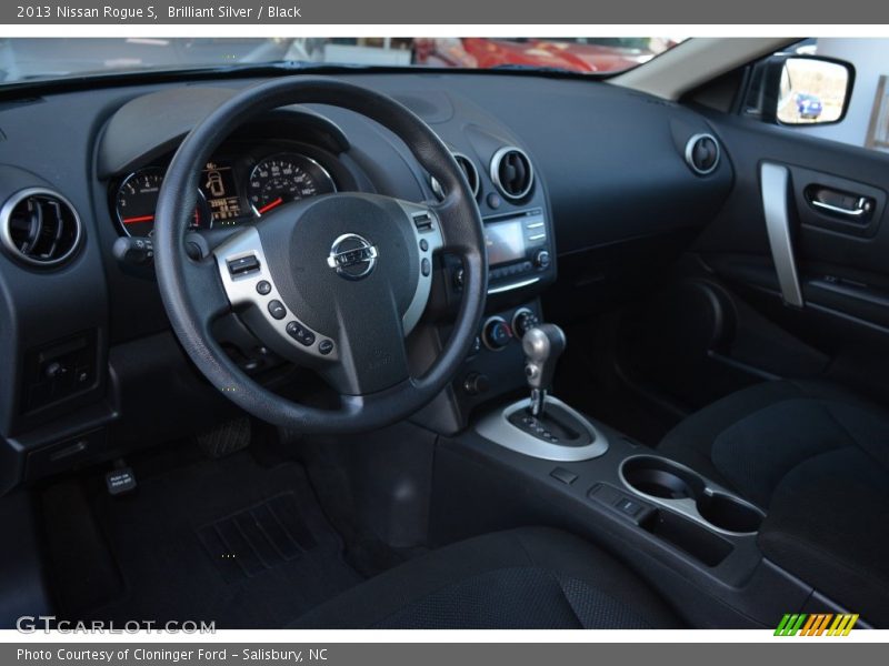 Brilliant Silver / Black 2013 Nissan Rogue S