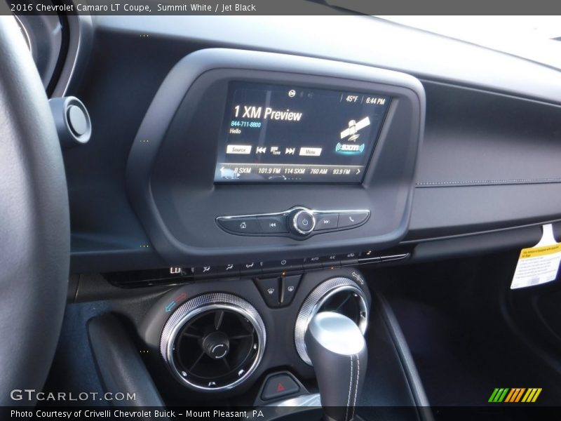 Summit White / Jet Black 2016 Chevrolet Camaro LT Coupe