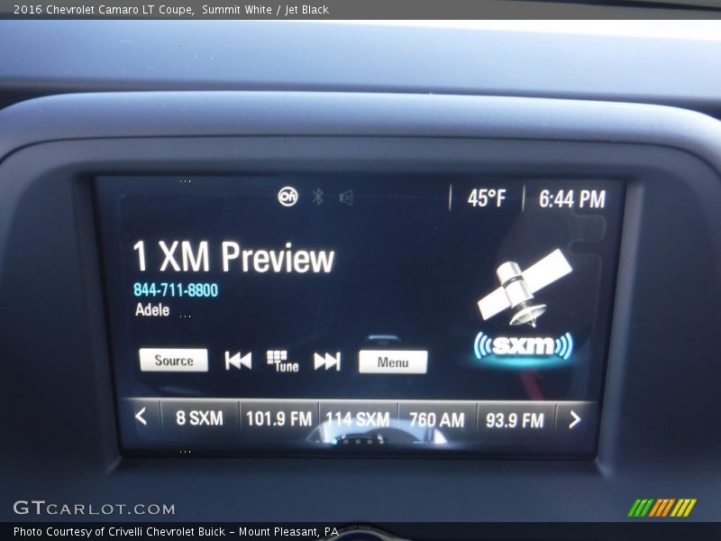 Summit White / Jet Black 2016 Chevrolet Camaro LT Coupe