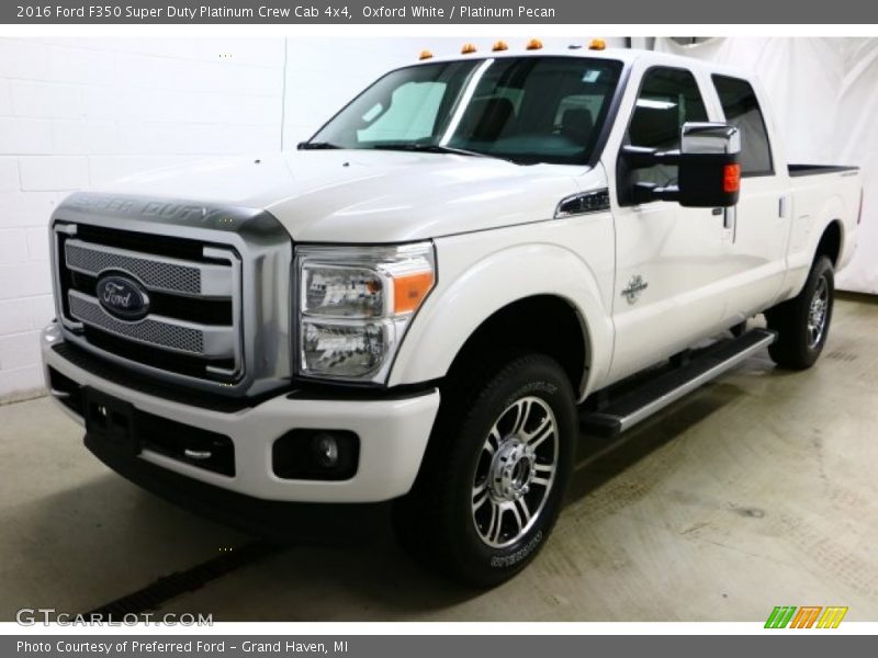 Oxford White / Platinum Pecan 2016 Ford F350 Super Duty Platinum Crew Cab 4x4