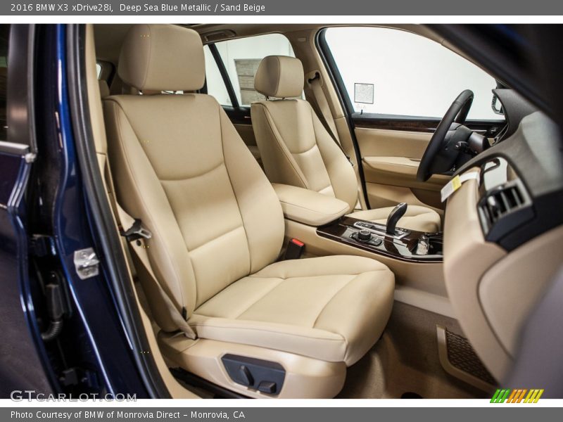 Deep Sea Blue Metallic / Sand Beige 2016 BMW X3 xDrive28i