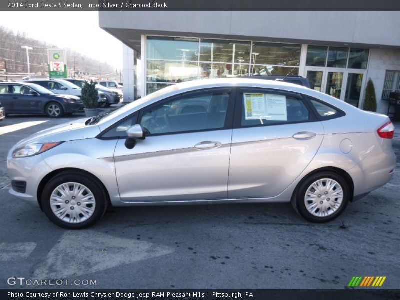 Ingot Silver / Charcoal Black 2014 Ford Fiesta S Sedan