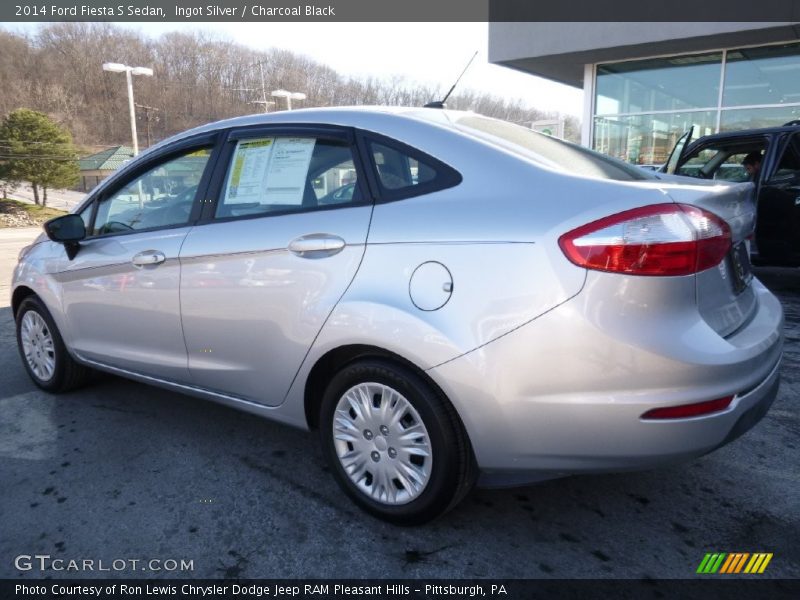 Ingot Silver / Charcoal Black 2014 Ford Fiesta S Sedan