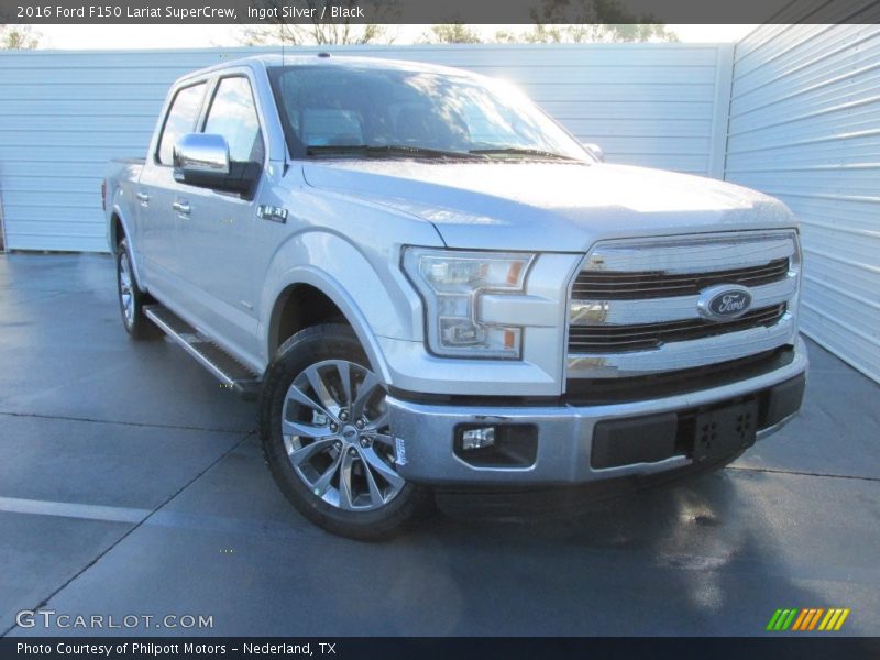 Ingot Silver / Black 2016 Ford F150 Lariat SuperCrew
