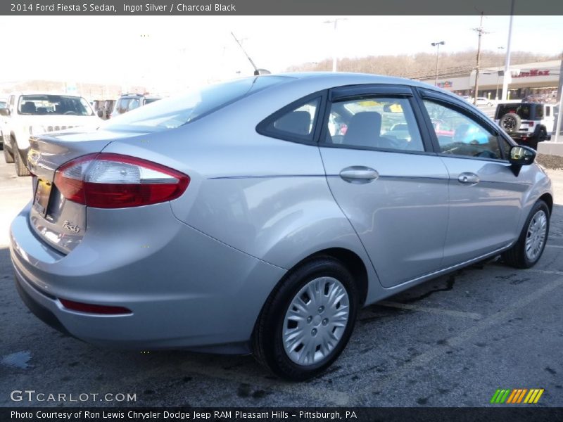 Ingot Silver / Charcoal Black 2014 Ford Fiesta S Sedan