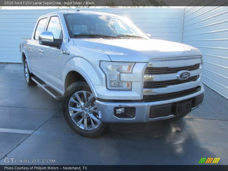 Ingot Silver / Black 2016 Ford F150 Lariat SuperCrew
