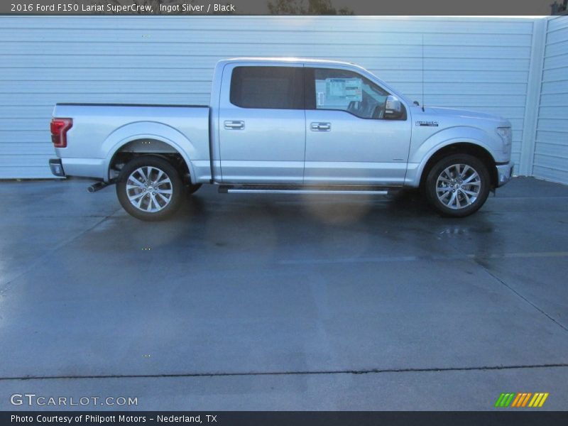Ingot Silver / Black 2016 Ford F150 Lariat SuperCrew