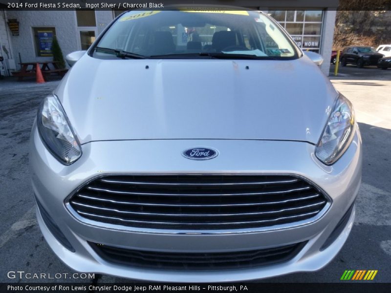 Ingot Silver / Charcoal Black 2014 Ford Fiesta S Sedan