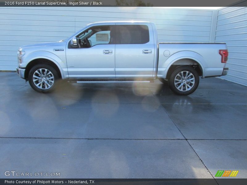 Ingot Silver / Black 2016 Ford F150 Lariat SuperCrew