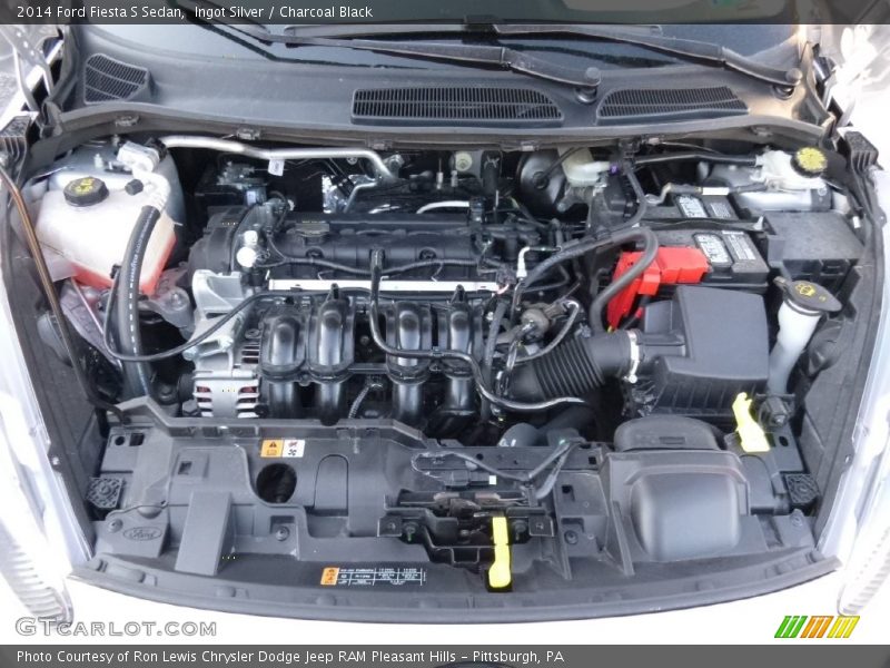 Ingot Silver / Charcoal Black 2014 Ford Fiesta S Sedan