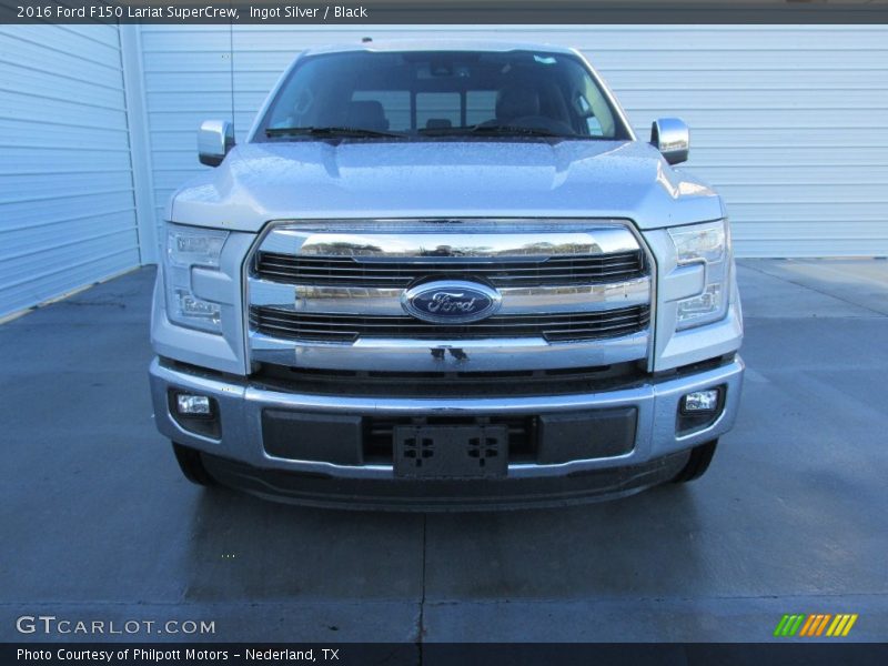 Ingot Silver / Black 2016 Ford F150 Lariat SuperCrew