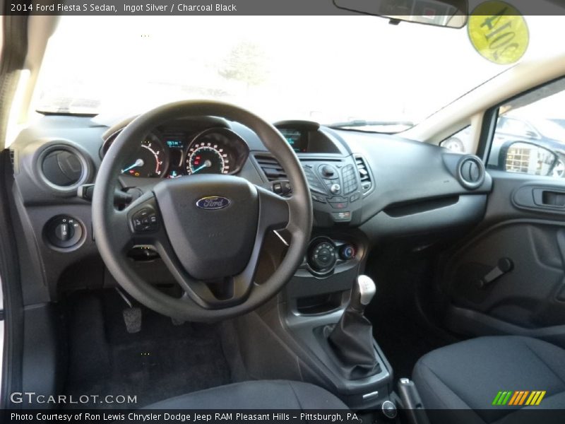 Ingot Silver / Charcoal Black 2014 Ford Fiesta S Sedan