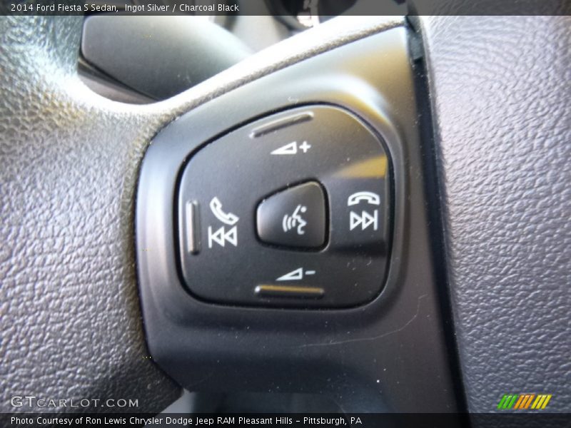 Ingot Silver / Charcoal Black 2014 Ford Fiesta S Sedan