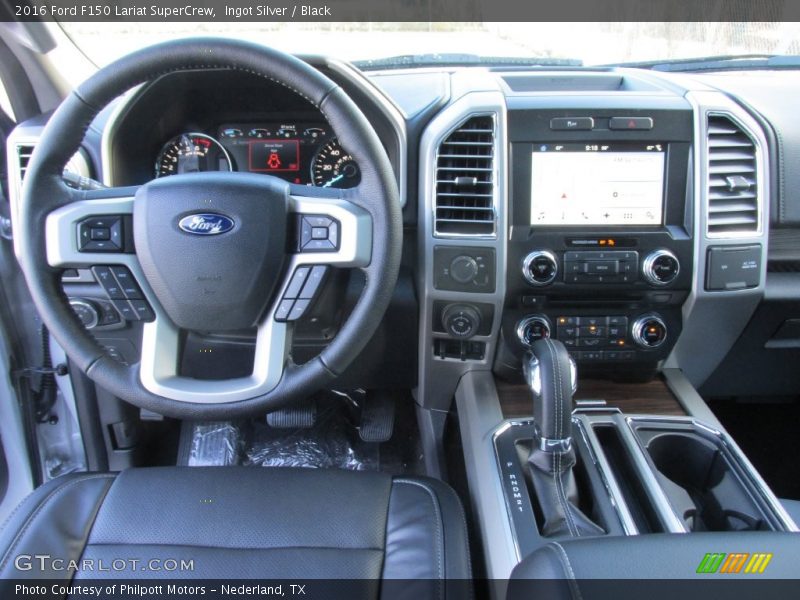 Ingot Silver / Black 2016 Ford F150 Lariat SuperCrew