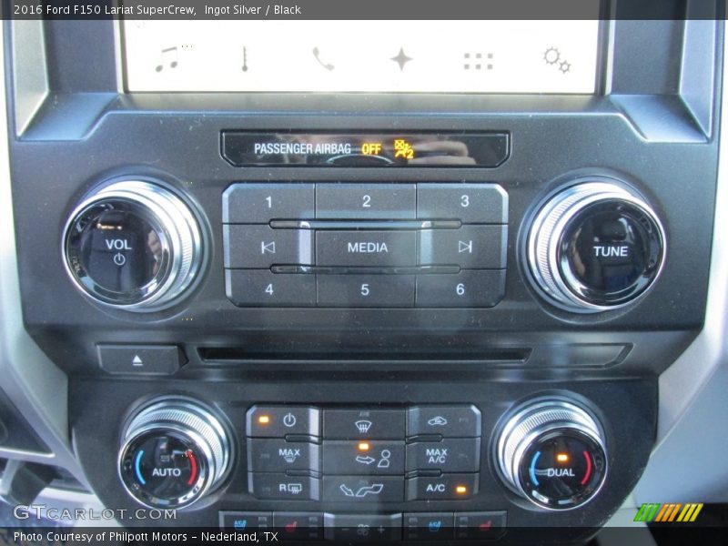 Ingot Silver / Black 2016 Ford F150 Lariat SuperCrew