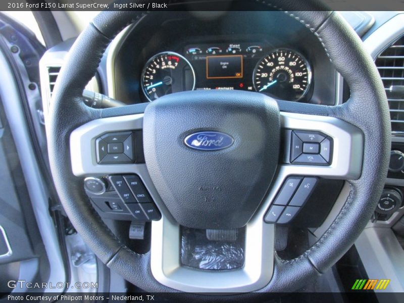 Ingot Silver / Black 2016 Ford F150 Lariat SuperCrew