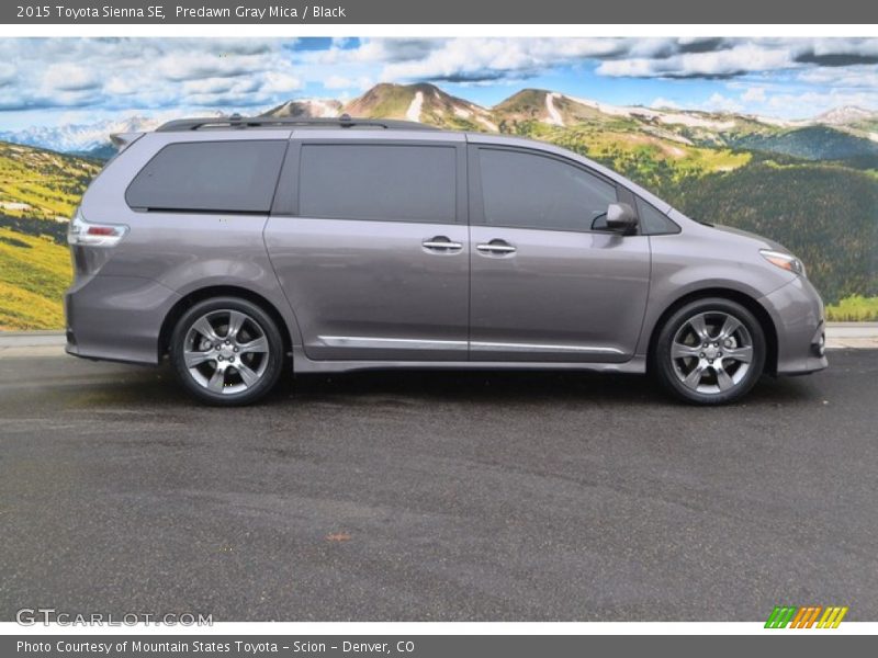 Predawn Gray Mica / Black 2015 Toyota Sienna SE
