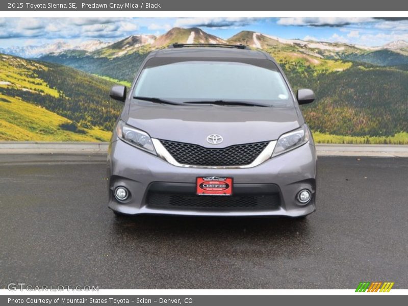 Predawn Gray Mica / Black 2015 Toyota Sienna SE