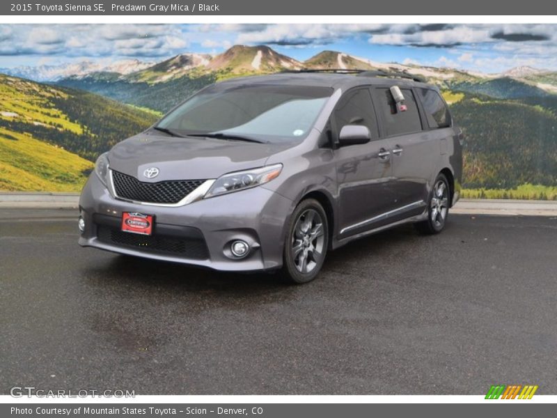 Predawn Gray Mica / Black 2015 Toyota Sienna SE