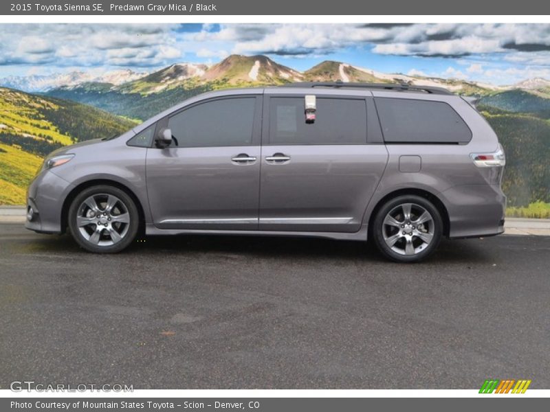 Predawn Gray Mica / Black 2015 Toyota Sienna SE