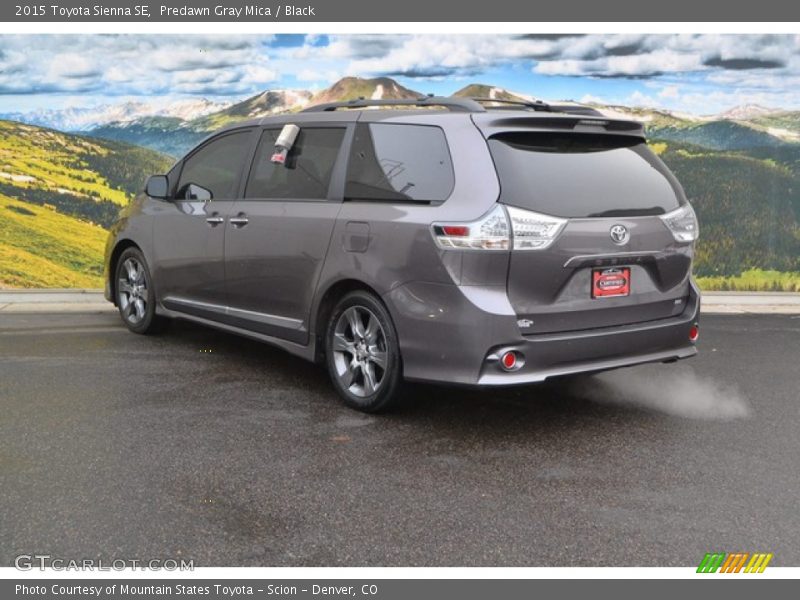 Predawn Gray Mica / Black 2015 Toyota Sienna SE