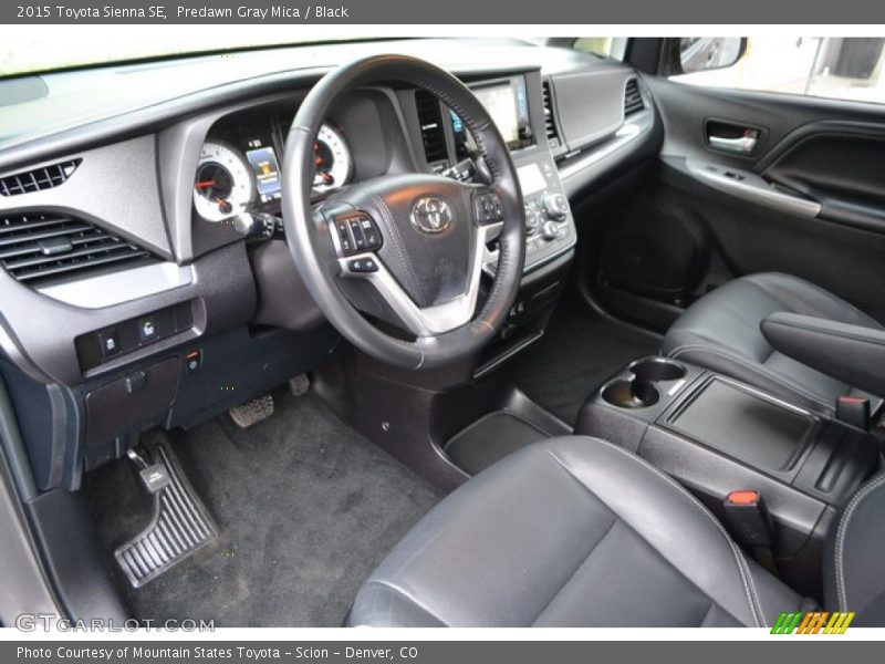 Predawn Gray Mica / Black 2015 Toyota Sienna SE