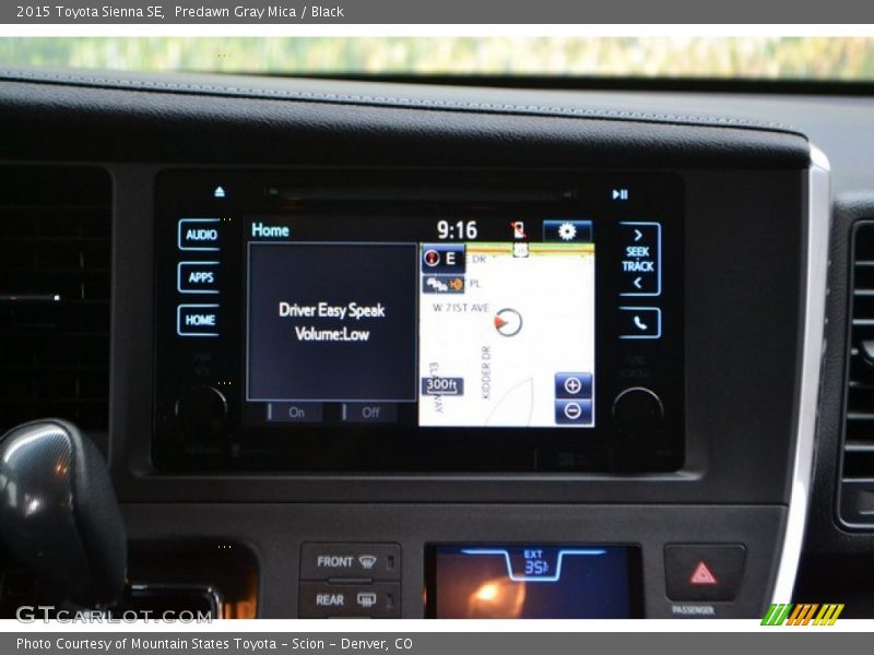 Predawn Gray Mica / Black 2015 Toyota Sienna SE