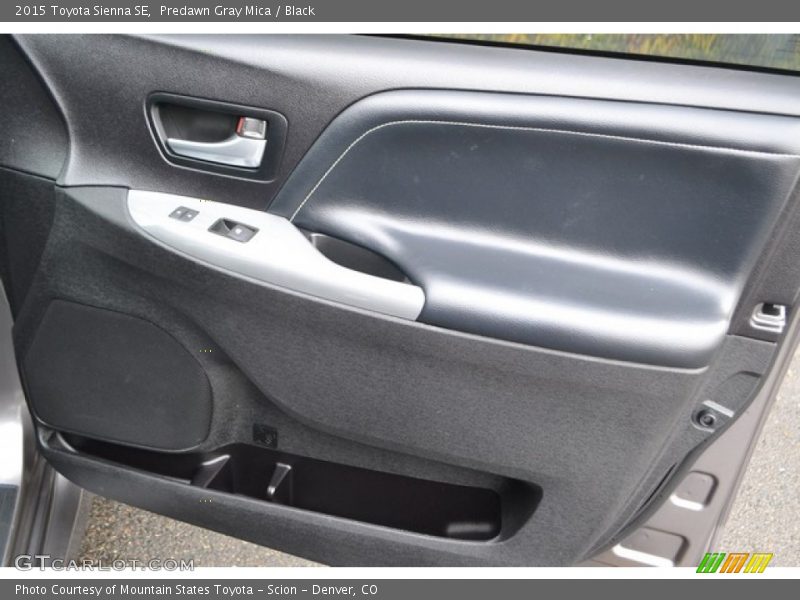 Predawn Gray Mica / Black 2015 Toyota Sienna SE