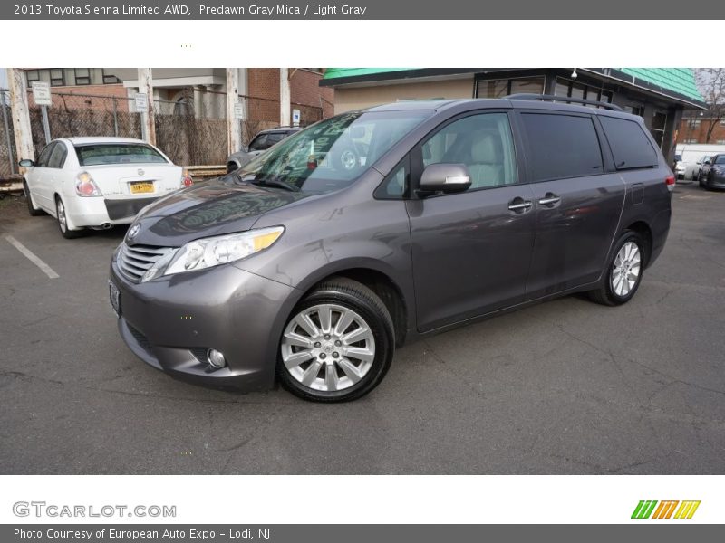 Predawn Gray Mica / Light Gray 2013 Toyota Sienna Limited AWD