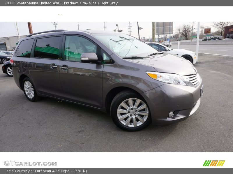 Predawn Gray Mica / Light Gray 2013 Toyota Sienna Limited AWD