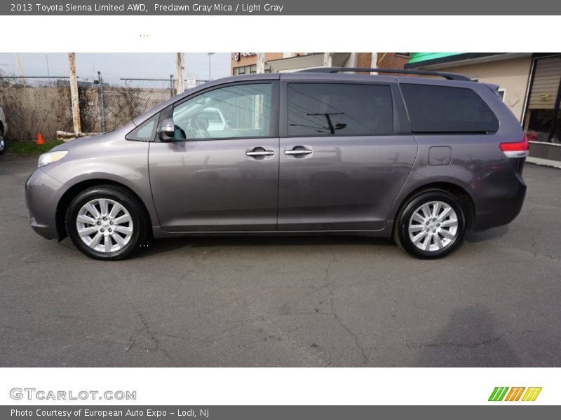 Predawn Gray Mica / Light Gray 2013 Toyota Sienna Limited AWD