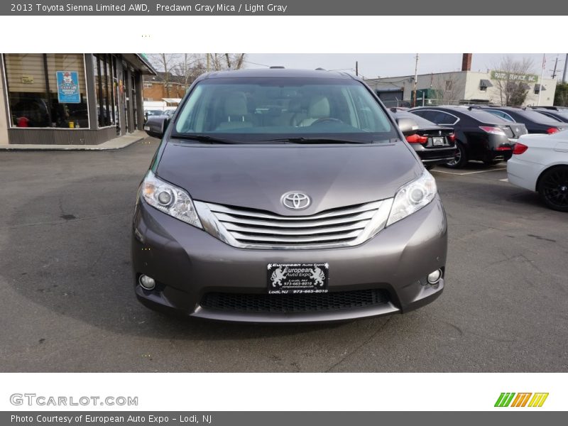 Predawn Gray Mica / Light Gray 2013 Toyota Sienna Limited AWD