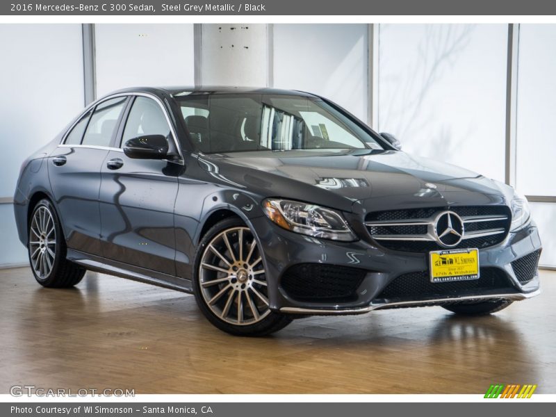 Steel Grey Metallic / Black 2016 Mercedes-Benz C 300 Sedan