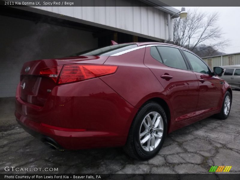 Spicy Red / Beige 2011 Kia Optima LX