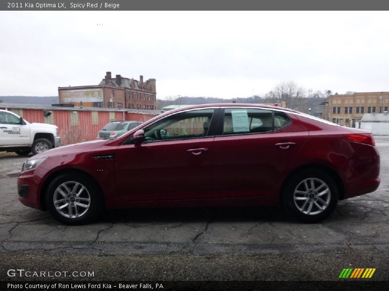 Spicy Red / Beige 2011 Kia Optima LX